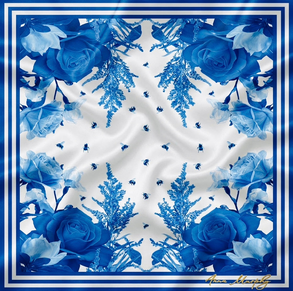 Dream In Blue Silk Scarf