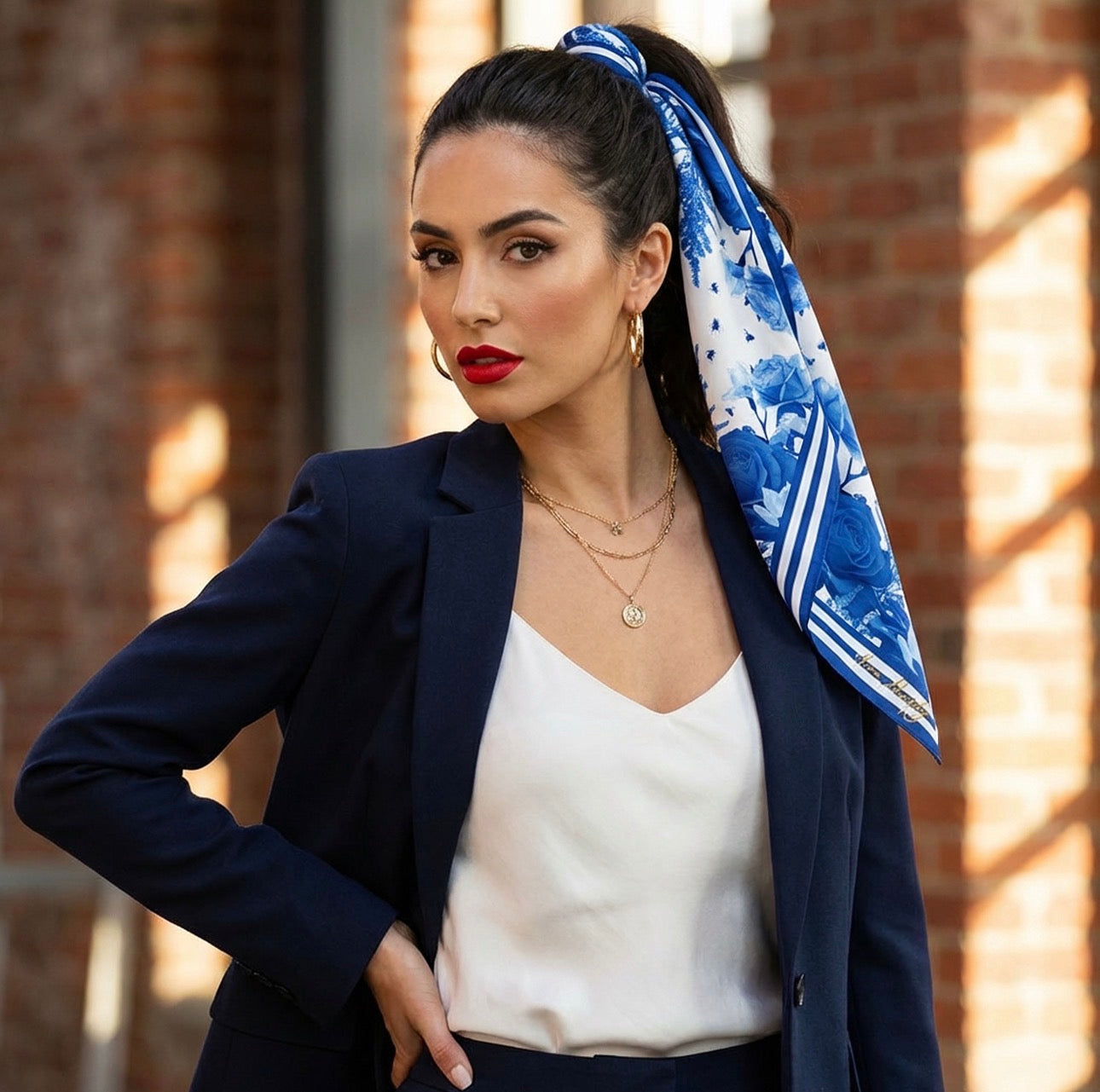Dream In Blue Silk Scarf
