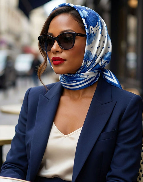 Dream In Blue Silk Scarf